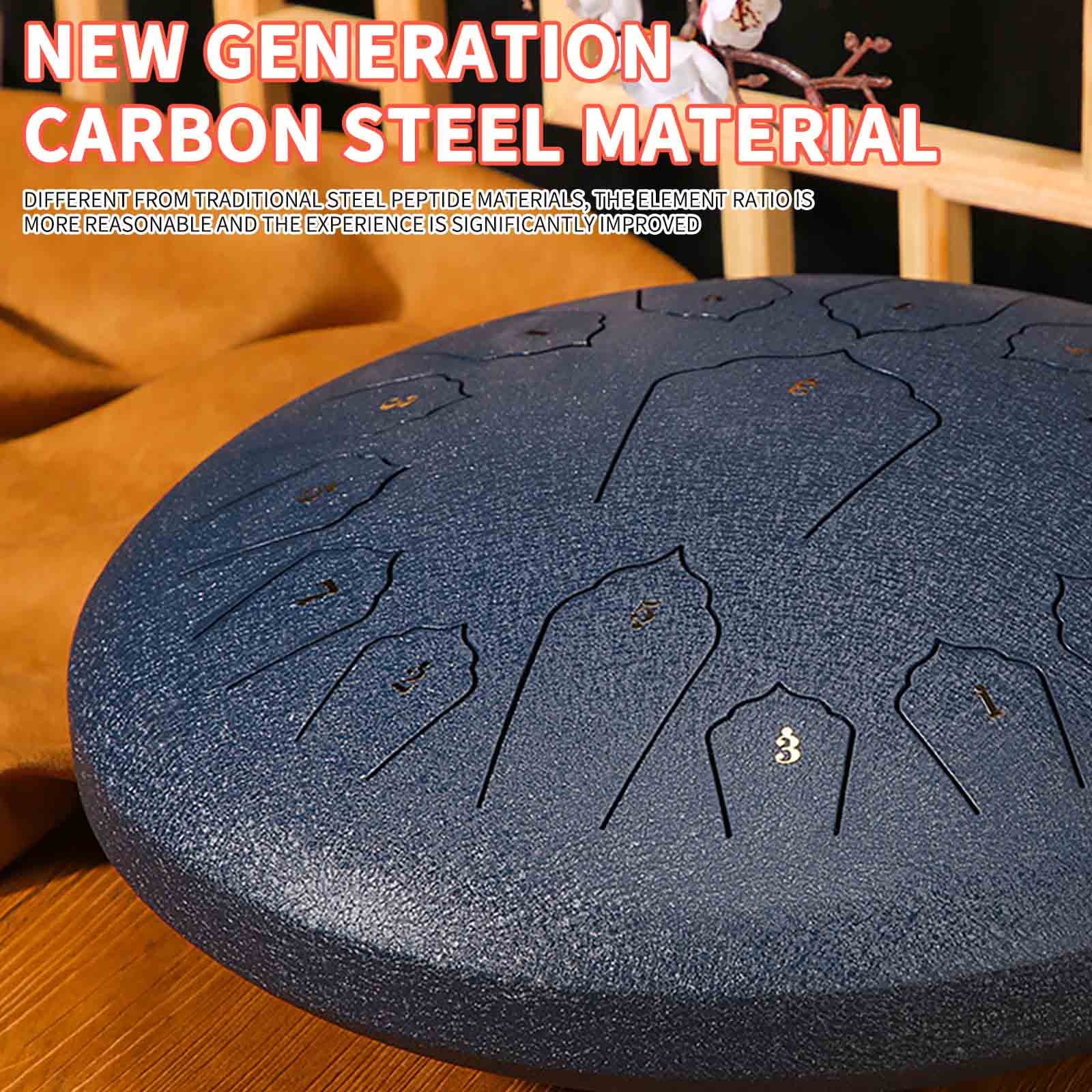 YOHAVEN Buddha Stones Steel Tongue Drum Mini Handpan Musical Instrument for Meditation Yoga Music Therapy Relaxation Entertainment Gift for Adults Teens