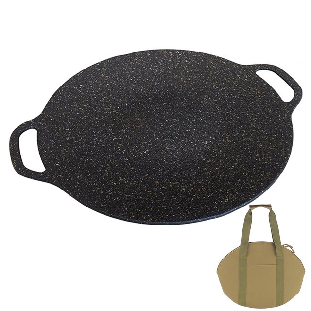 Sartén para asar redonda de 36 cm, sartén multiusos antiadherente con bolsa de almacenamiento