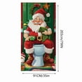 thumbnail image 3 of Christmas Door Cover Decoration Christmas Door Cover for Front Door 35x79in Hanging Santa Claus Christmas Door Banner Festive Fabric Winter Door Decoration For Indoor Outdoor Party Decoration, 3 of 3