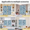 thumbnail image 5 of Spring Leaves Kitchen Curtains Window Panels, Blue Plants Country Botanical Leaf Beige Insulated Window Treatment Curtain, Grommet Curtains for Bedroom/Living Room/Bathroom, 2 Piece 42"Wx45"L, 5 of 8