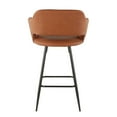 thumbnail image 5 of Margarite Contemporary Counter Stool in Black Metal and Brown Faux Leather by LumiSource - Set of 2, 5 of 6