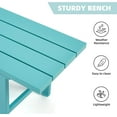 Efurden Outdoor Patio Aluminum Backless Bench, Lightweight Portable 2
