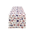 thumbnail image 2 of Linnome 250th Anniversary Table Runner Star Printed Linen Style for Independence Day Dining Table Decor 72x13in, 2 of 6