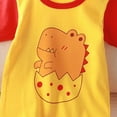 thumbnail image 5 of Baby Onesies Boy Pure Cotton Short Sleeved Thin Open Crotch Romper Baby Bodysuit Boy Baby Boy Cartoon Print Jumpsuit, 5 of 7