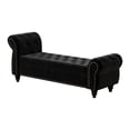 thumbnail image 5 of Classic Nailed Style / Bedroom Seating and Item Storage / Comfortable Velvet Chaise, 5 of 5
