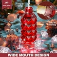 thumbnail image 5 of 25 Ounces Large Glass Hummingbird Feeders for Outdoors, Wild Bird Nectar Feeder with Perch & 5 Flower Feeding Ports Leak Proof Hanging for Garden Backyard Decor, Gifts for Women Mom, Red, 5 of 10