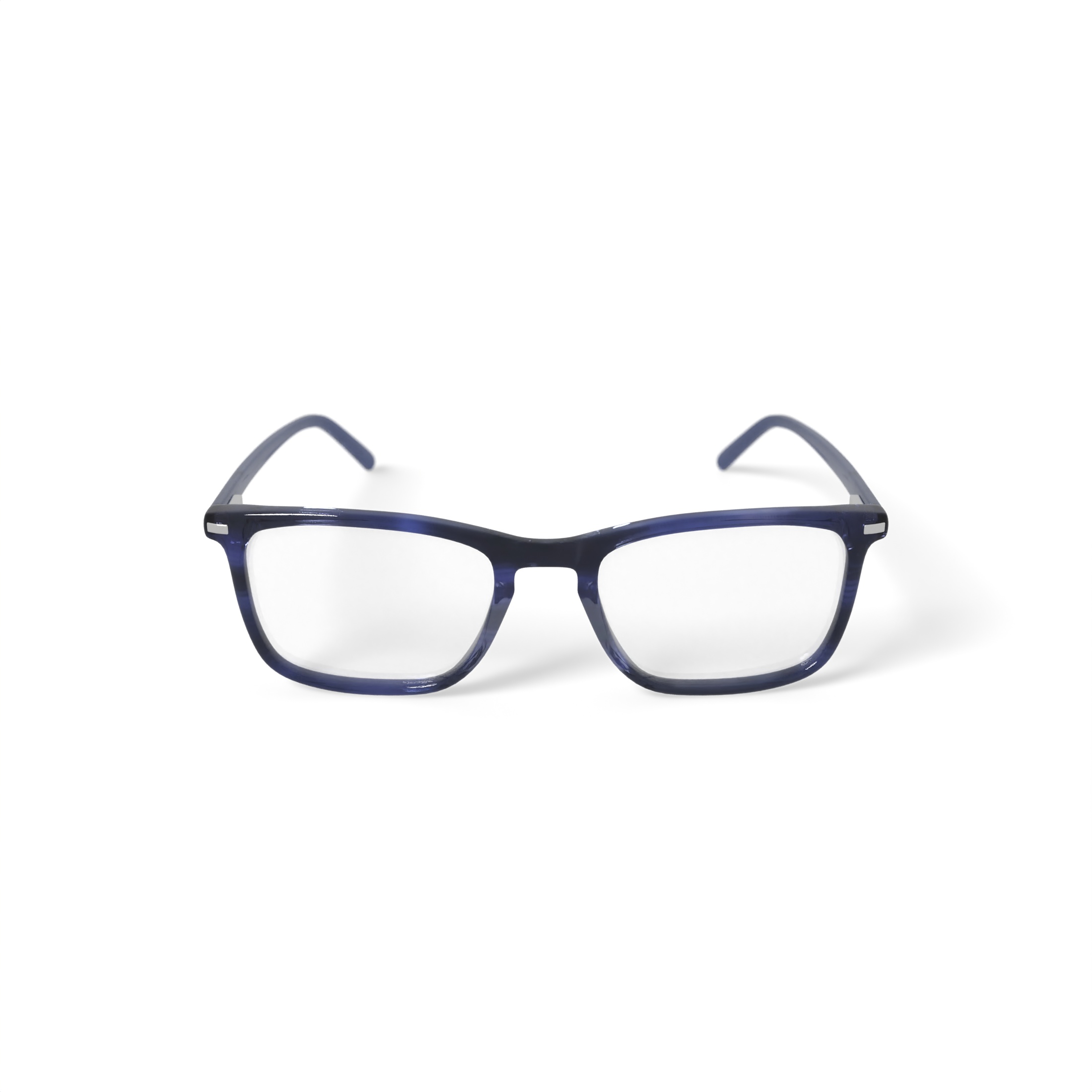 Walmart Men's MV013 Matt Square Prescription Eyeglasses with Case, Blue