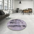 thumbnail image 3 of Ahgly Company Indoor Square Abstract Lilac Purple Abstract Area Rugs, 4' Square, 3 of 6