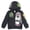 Godzilla Charcoal, variant on Big Boys' Fleece Zip Up Hoodie Dark Grey