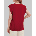 thumbnail image 4 of Camiseta Sin Mangas Informal de Verano para Mujer, Color Rojo Vino, Talla XL, 4 of 5
