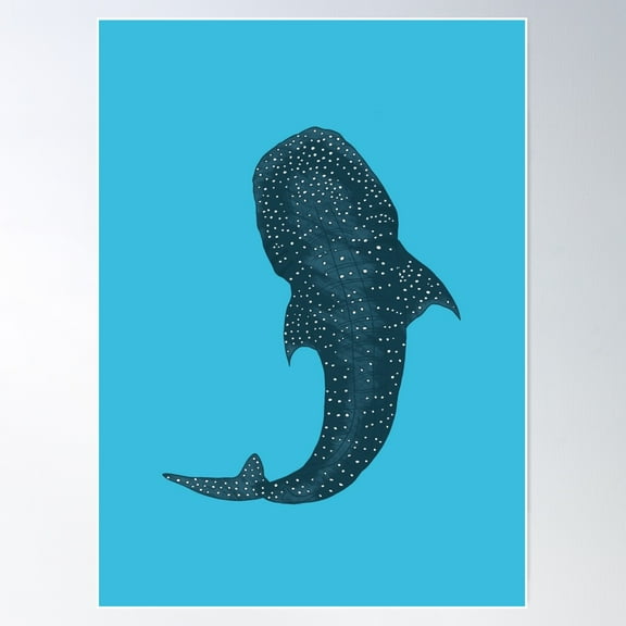 Whale Shark Poster Wall Art, Modern Wall Decor For Living Room Bedroom, 8x12 UNFRAMED