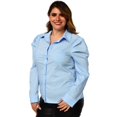thumbnail image 2 of Camisa talla extra con manga bombacha, modelo 3217 (azul) azul cielo 42 Roman Fashion Camisa extra 3217, 2 of 5