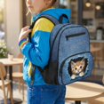 thumbnail image 3 of Jeiento Cute Cat Toddler Backpack for Girls 2-5, 13.5 Inch Preschool School Bag, Lightweight Kids Backpack with 2 Front & 2 Side Mesh Pockets, Blue, 3 of 7