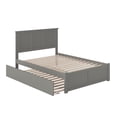 thumbnail image 2 of Madison Full Platform Bed with Flat Panel Foot Board and Full Size Urban Trundle Bed in Grey, 2 of 10