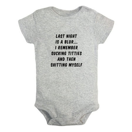 

Last Night is Blur Funny Rompers For Babies Newborn Baby Unisex Bodysuits Infant Jumpsuits Toddler 0-12 Months Kids One-Piece Oufits (Yellow 0-6 Months)
