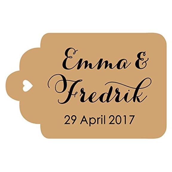 100 PCS Rectangular Personalized Wedding Favor Gift Paper Tags Custom Made Hang Tags - Colors Available