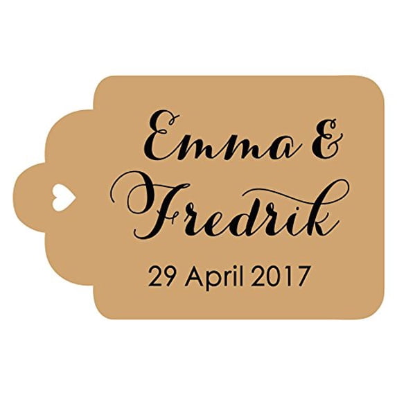 100 PCS Rectangular Personalized Wedding Favor Gift Paper Tags Custom Made Hang Tags - Colors Available