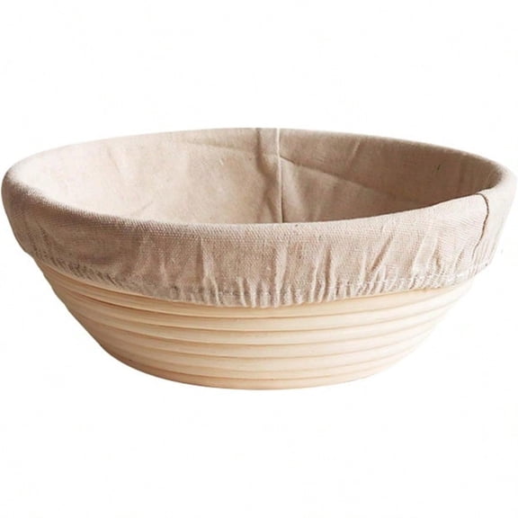 Bread Basket-Sourdough Proofing Basket-Proofing Basket-9.8 inch Oval Proofing Bowl with Liner for Home Baker Baking Tool Kits (Oval)