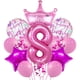thumbnail image 1 of Set de Globos HAUCIAJEIN Número 8 Rosa de 32" para Cumpleaños, 1 of 4