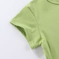 thumbnail image 6 of YOUYEDIAN Summer Tops for Kids Comfortable Cotton Solid Color Short Sleeve Boys Girls T-Shirt Casual Round Neck Basic Tops (Green, 8-9 Years), 6 of 7