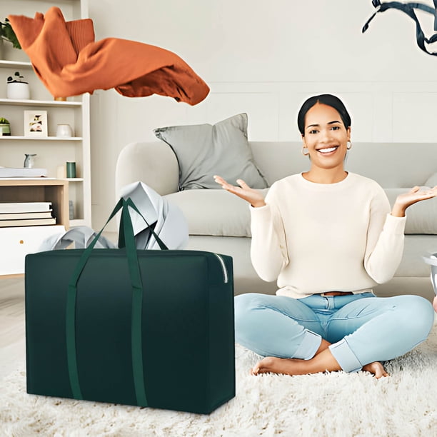 Fiudx Liquidación de ahorros de verano Bolsa de almacenamiento de viaje, bolsa móvil de gran capacidad, bolsa de edredón no tejida, bolsa de lona portátil, práctica
