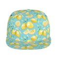 thumbnail image 2 of Haiem Yellow Lemon Classic Snapback Cap Flat Bill Hat Baseball Cap Adjustable Size Cotton Dad Hat, 2 of 9
