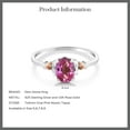 thumbnail image 5 of Gem Stone King 925 Silver and 10K Rose Gold Pink Mystic Topaz Engagement Ring for Women | 0.80 Cttw | Oval 7X5MM | Gemstone November Birthstone | Size 9, 5 of 5