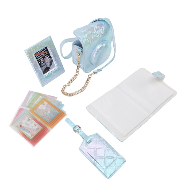 Case for Fuji Mini 12/Fuji Mini 12 Instant Camera, PU Leather Protective Case with Photos to Store, with Shoulder Strap & Camera Sticker