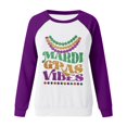 thumbnail image 3 of Gibobby Sudaderas para mujer Sudadera con estampado de de para mujer, Top de manga larga raglán con estampado de primavera y otoño, sudadera informal morada con cuello redondo(Verde, M), 3 of 4