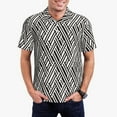 thumbnail image 5 of Wukai Black White Stripes Men’s Polo Shirts,Quick-Dry Athletic Shirt,Classic Fit Shirts-X-Large, 5 of 8