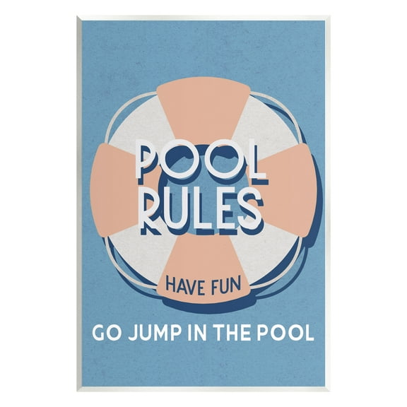 Stupell Industries Vintage Pool Rules Nature Painting Unframed Art Print Wall Art, 10 x 15