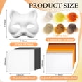 thumbnail image 2 of Kit de máscaras Therian, diseño de gato en blanco, de Seenelling, con fieltro y piel sintética, 2 of 6