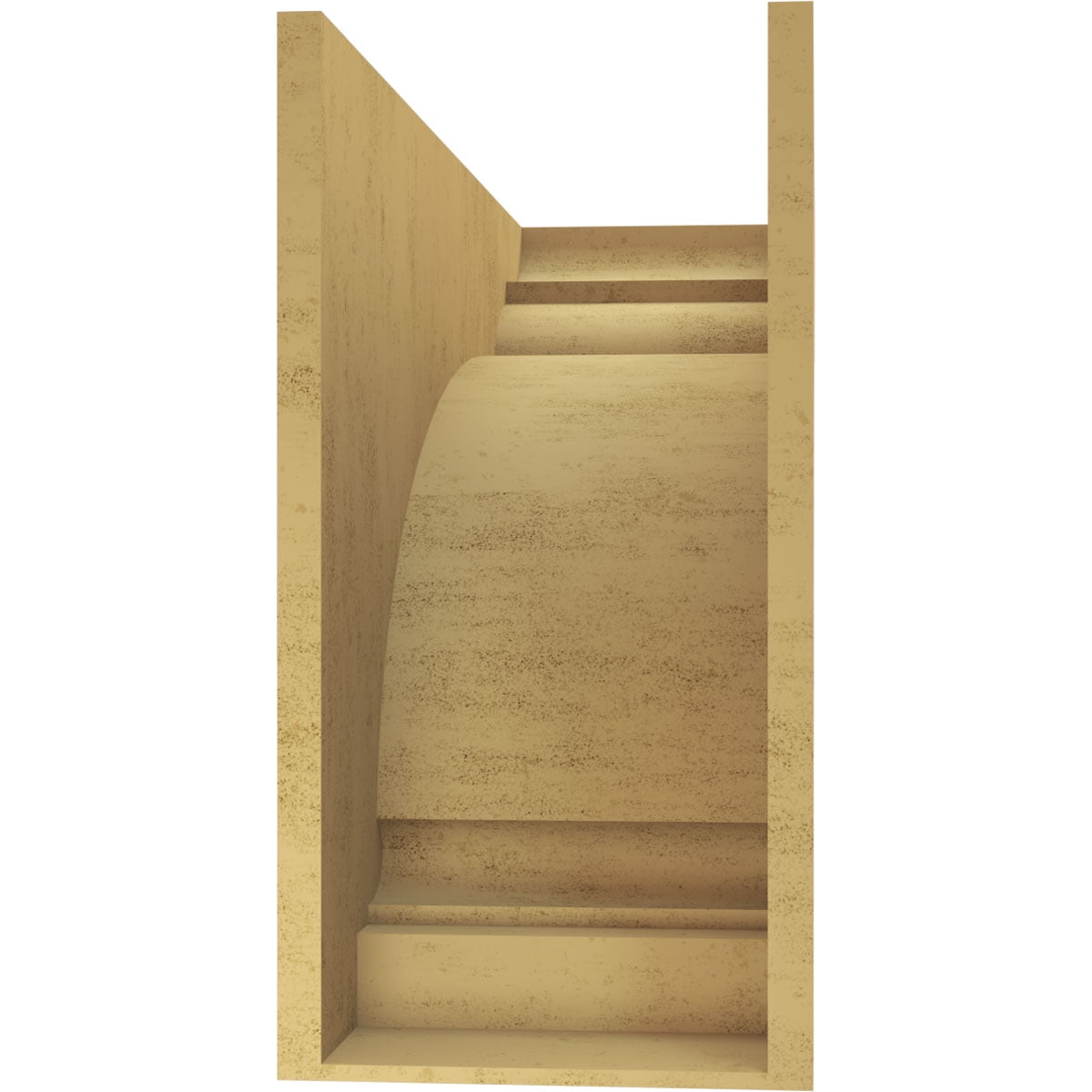12"W x 36"D x 24"H Classic Hughes Rough Cedar Woodgrain TimberThane Corbel, Primed Tan