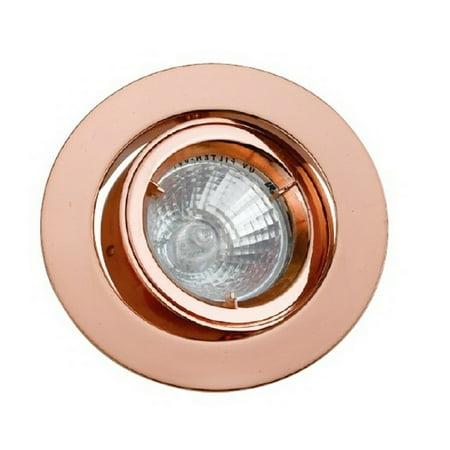 

4 Inch 12V Round Ceiling Light with Metal Antique Copper- Saltoro Sherpi