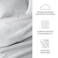 thumbnail image 4 of Noble Linens 3 Piece Light Gray Floral Stitch Quilt Set, Queen / Full, 4 of 7