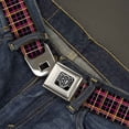 thumbnail image 2 of Buckle-Down Belt, Seatbelt Buckle Belt, Wire Grid Black Orange Purple, 34 to 52 Inches, 2 of 9