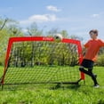 thumbnail image 6 of Kid Soccer Goal for Backyard 6x4FT Large Portable Soccer Net Folding Practice Training Equipment with Carrying Bag for Outdoor Red, 6 of 8