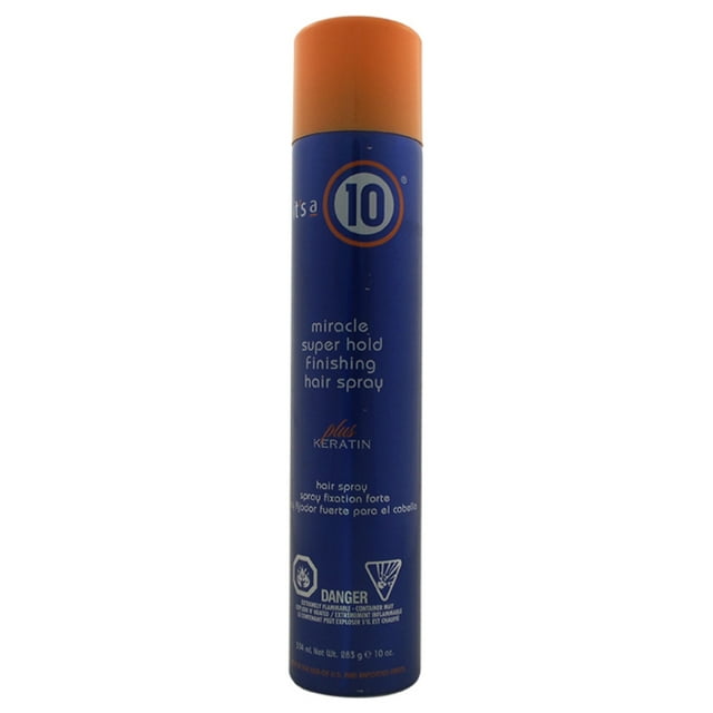 Spray para el cabello Its A 10 Its A 10 Miracle Super Hold Finishing Hair Spray Plus Keratin Spray para el cabello Unisex 10oz