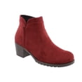 thumbnail image 1 of Moca Western-13 Women's Casual Faux Leather Suede Bootie, Red 8 F US, 1 of 1