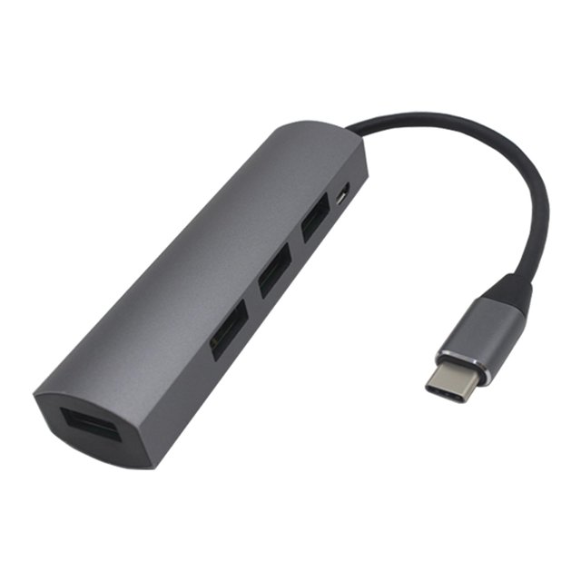 USB C .0 Tipo .1 Adaptador de Divisor Múltiple de 4 Puertos OTG para Gris perfke adaptador usb c hub dongle