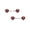 Red, variant on Pair of Double Heart Gem Nipple Rings Shields Barbells 14 Gauge 1/2" - 4 Colors