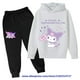 thumbnail image 5 of Hello Kitty Casual divertido chándal niños Kuromi Sudadera con capucha conjunto niños sudaderas con capucha pantalones largos 2 piezas conjuntos niños suéter ropa, 5 of 5