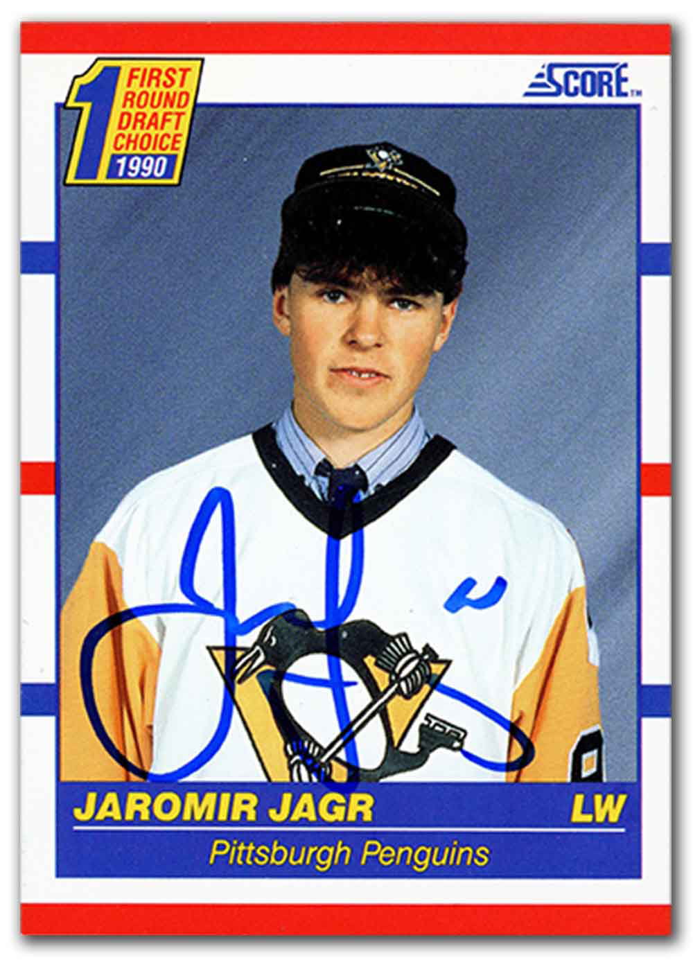 Jaromir Jagr Autographed 1990-91 Score Rookie Hockey Card | Walmart Canada