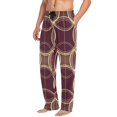 thumbnail image 2 of FORMRS Mens Pajama Pants with Pockets Sleepwear Lounge Bottoms Sizes S-2XL, Gold Abstract Pattern, 2 of 7