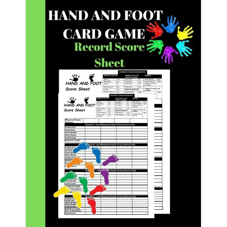 Hand And Foot Score Sheets: Scoring Keeper Sheet, Record & Log