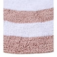 thumbnail image 4 of Saffron Fabs  Soft Cotton, Reversible, Two-tone Pattern, 200 GSF 36-inch Round Bath Rug Coral/White, 4 of 5