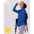thumbnail image 6 of Pinspark Women's UPF 50+ Sun Shirts Quick Dry Quarter Zip Pullover Long Sleeve Workout Running Golf Beach Tops Loose Fit, 6 of 6