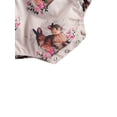 thumbnail image 4 of Robe Manches Volantes Col Carré Imprimé Floral Filles/ Baby Romper avec Couvre-Chefs, 4 of 5