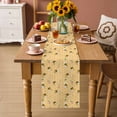 thumbnail image 2 of Yellow Beige Bee Table Runner 48 Inches Long Farmhouse Dress Scarves, Spring Floral Elegant Pastoral Flowers Dining Tablerunner for Coffee Table/Kitchen Island/Party Décor, 13" x 48", 2 of 8