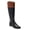 Black Brown, variant on Women Retro Round Toe Flats Knight Boots Side Zips Low Heels Knee High Booties Versatile Dress Daily Shoes Size 16 Purple